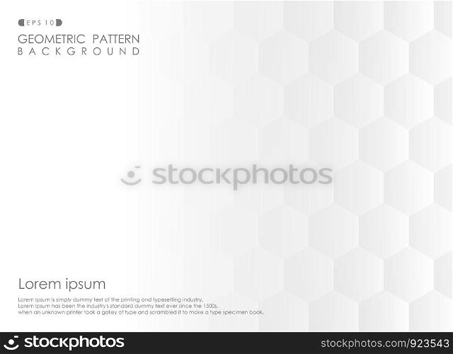 Abstract of pentagon geometric pattern gradient white background, vector eps10