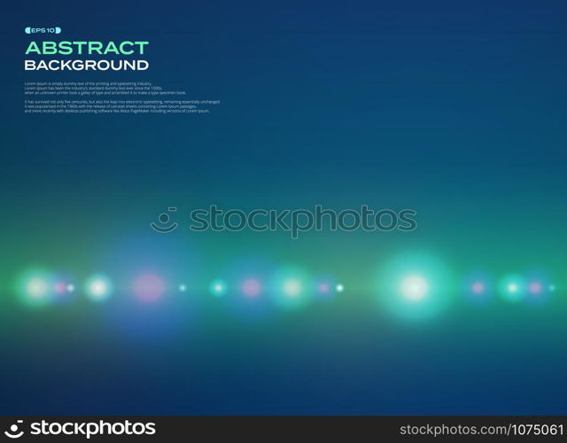 Abstract of spectrum glowing stipe line pattern on green blue background, illustration vector eps10