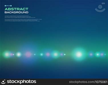 Abstract of spectrum glowing stipe line pattern on green blue background, illustration vector eps10