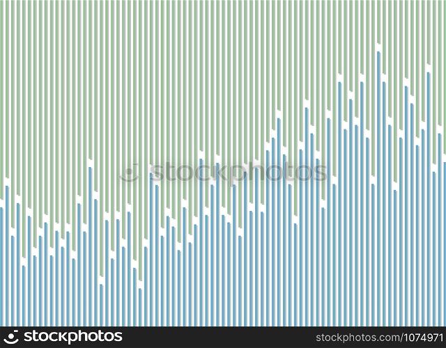 Abstract of stripe line green and blue pattern background, vector eps10