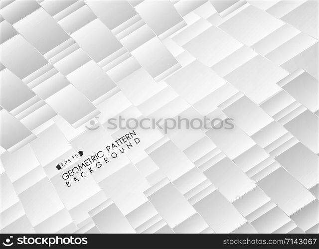 Abstract of trendy slant gradient gray diamond square geometric pattern background, vector eps10