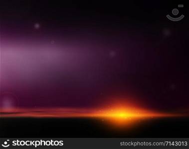 Abstract of twilight background in sunset of evening time. Illustration vector eps10