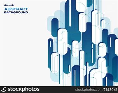 Abstract of vertical technology gradient blue strip lines pattern background, vector eps10