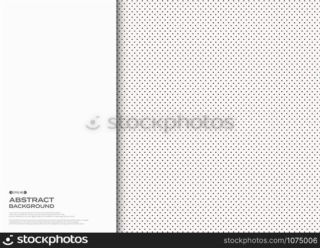 Abstract of white paper cut on circle black dot pattern, vector eps10