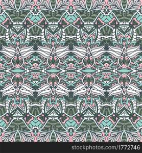Abstract old fashion victorian style ornamental design. Geometric print abstract decorative vector seamless pattern. Cute vintage abstract geometric ethnic seamless pattern ornamental