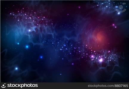 Abstract open space background starfield universe vector image
