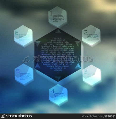 abstract options on blur background, can be used for website, info-graphics, number banner