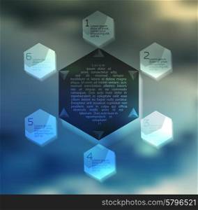 abstract options on blur background, can be used for website, info-graphics, number banner