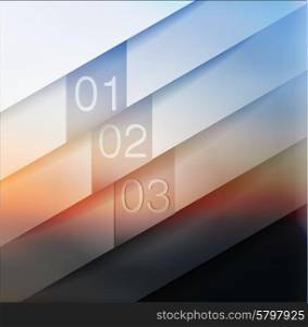 abstract options on blur background, number line, can be used for website, info-graphics, number banner