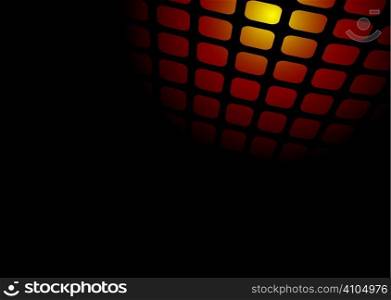 Abstract orange and black background with room to add copy