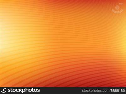 Abstract orange and yellow mesh gradient with curve lines pattern textured background, Vector illustration