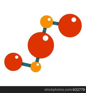 Abstract orange and yellow molecules icon flat isolated on white background vector illustration. Abstract orange and yellow molecules icon isolated