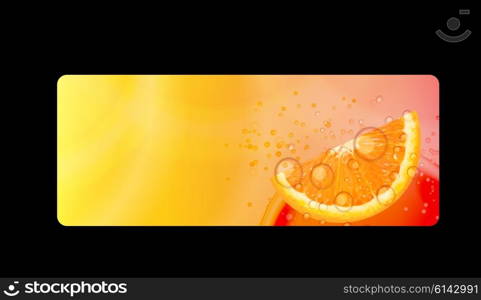 Abstract Orange Background Vector Iillustration on Black Background. EPS10