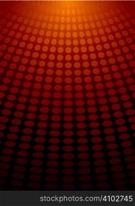 Abstract orange background with a radiating light reflection