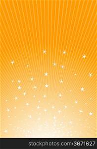 abstract orange background with star