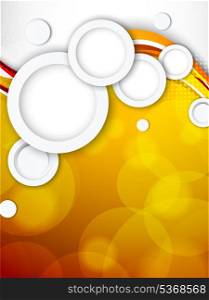 Abstract orange brochure with circles