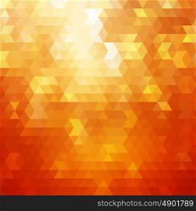 Abstract orange colorful vector background. Abstract colorful orange vector background with triangles. Shiny geometric mosaic