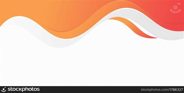 Abstract orange curved and wave on white background. You can use for ad, poster, template, business presentation. Vector illustration