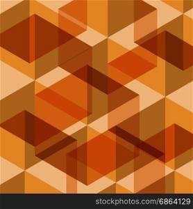 Abstract orange geometric template background, stock vector