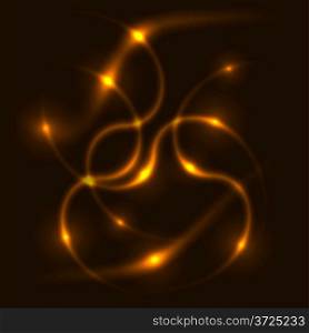 Abstract orange glowing stroke background. EPS10 file.
