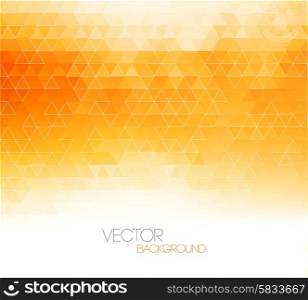 Abstract orange light template background. Abstract orange light template background with triangle pattern