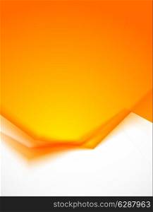 Abstract orange soft geometric wavy lines. Vector illustration
