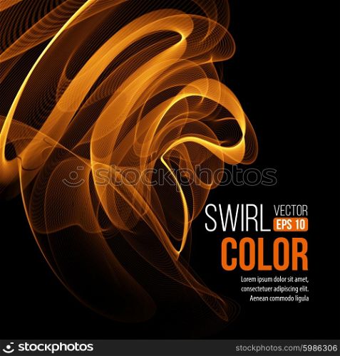 Abstract orange swirl background. Vector illustration. Abstract orange swirl background. Vector illustration EPS10