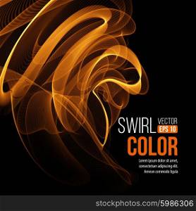 Abstract orange swirl background. Vector illustration. Abstract orange swirl background. Vector illustration EPS10
