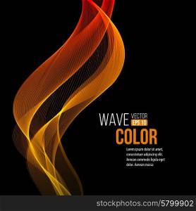 Abstract orange wave light background. Abstract orange wave light background EPS 10