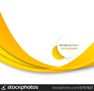 Abstract orange wave template background . Brochure design