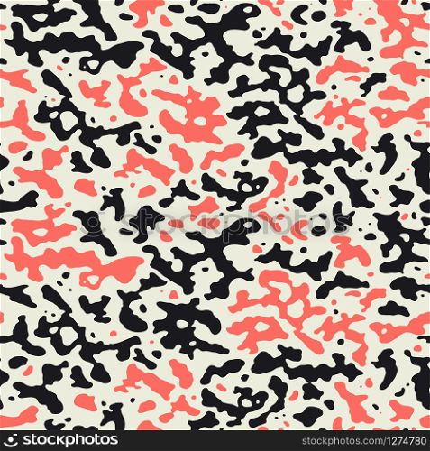 Abstract organic fluid seamless pattern. Irregular diffusion reaction. Background with organic rounded shapes. Vector illustration in black and red. Abstract organic fluid seamless pattern. Irregular diffusion reaction. Background with organic rounded shapes. Vector illustration in black and red.