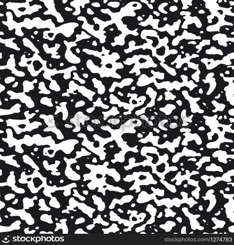 Abstract organic fluid seamless pattern. Irregular diffusion reaction. Background with organic rounded shapes. Vector illustration in black and white. Abstract organic fluid seamless pattern. Irregular diffusion reaction. Background with organic rounded shapes. Vector illustration in black and white.