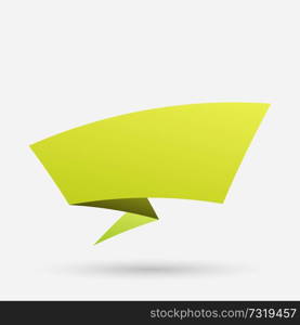 Abstract origami speech bubble vector background