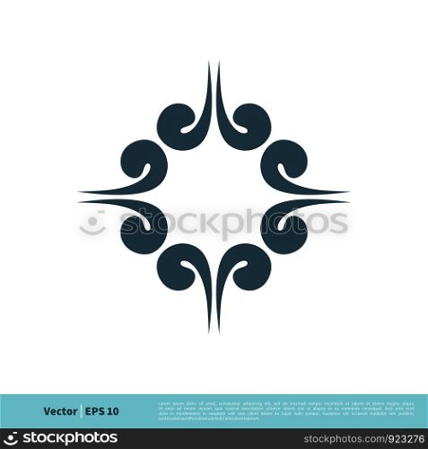 Abstract Ornamental Decoration Icon Vector Logo Template Illustration Design. Vector EPS 10.