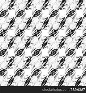 Abstract Ornamental Lines on White Background. Abstract Line Pattern. Ornamental Background