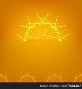 Abstract Ornamental Orange Background. Abstract Orange Symbol.. Orange Background