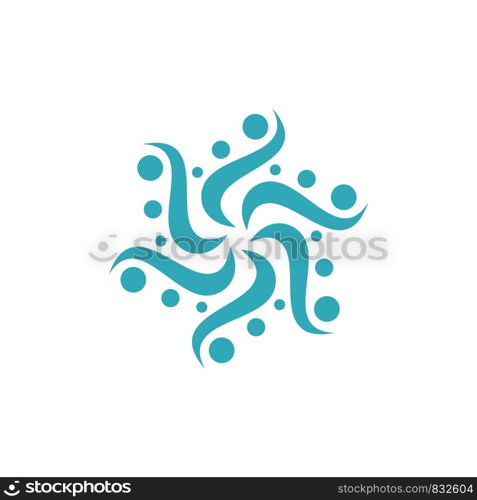 Abstract ornamental star and dots logo Illustration Design. Vector EPS 10.