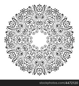 Abstract Ornate Mandala. Decorative frame for design.. Abstract Ornate Mandala. Decorative frame for design. Vector illustration.