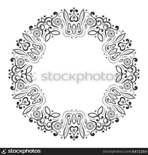 Abstract Ornate Mandala. Decorative frame for design.. Abstract Ornate Mandala. Decorative frame for design. Vector illustration.