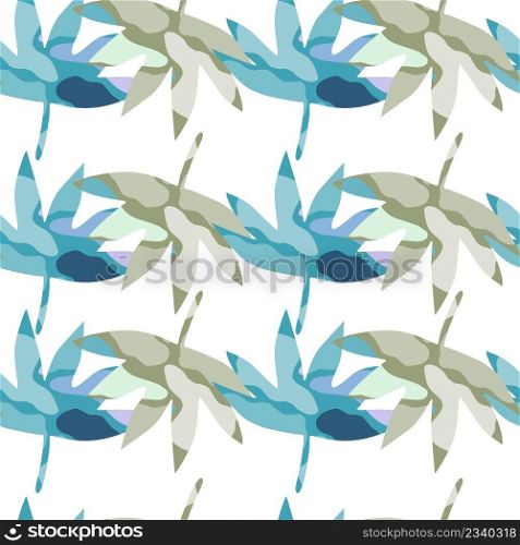 Abstract palm leaves tropical seamless pattern. Creative leaf endless wallpaper. Exotic hawaiian jungle backdrop. Rainforest background. Design for fabric , textile print, wrapping, cover. Abstract palm leaves tropical seamless pattern. Creative leaf endless wallpaper.