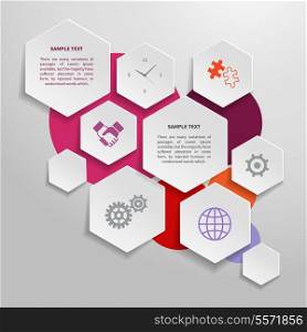 Abstract paper business infographics design elements for presentation report vector illustration