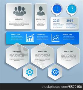 Abstract paper business infographics design elements for presentation report vector illustration