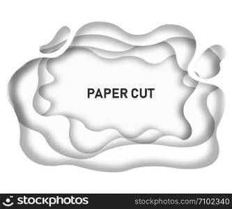 Abstract paper cut background. Deep paper cut waves 3D minimalistic banner. EPS 10. Abstract paper cut background. Deep paper cut waves 3D minimalistic banner.