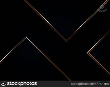 Abstract paper cut gradient dark blue with golden. You can use for cover design of luxury, poster, template, ad. vector eps10