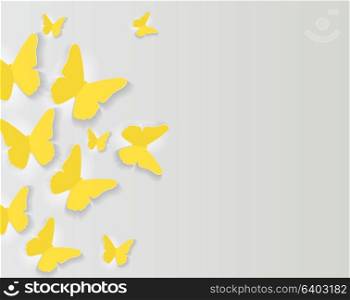 Abstract Paper Cut Out Butterfly Background. Vector Illustration EPS10. Abstract Paper Cut Out Butterfly Background. Vector Illustration