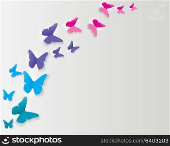 Abstract Paper Cut Out Butterfly Background. Vector Illustration EPS10. Abstract Paper Cut Out Butterfly Background. Vector Illustration