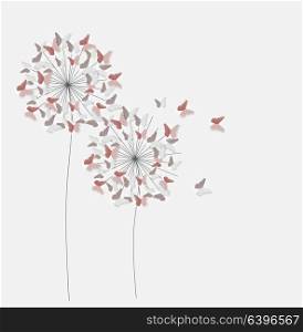 Abstract Paper Cut Out Butterfly Flower Background. Vector Illustration EPS10. Abstract Paper Cut Out Butterfly Flower Background. Vector Illus