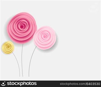 Abstract Paper Flower Background. Vector Illustration EPS10. Abstract Paper Flower Background. Vector Illustration