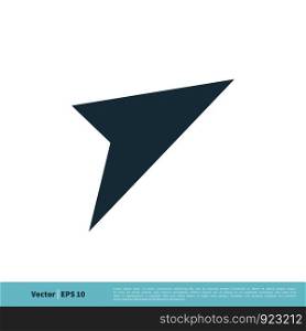 Abstract Paper Plane Arrow Icon Vector Logo Template Illustration Design. Vector EPS 10.