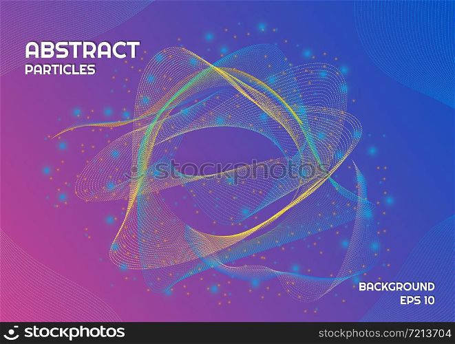 Abstract particle background aurora design line complex with light effect. vector illustration